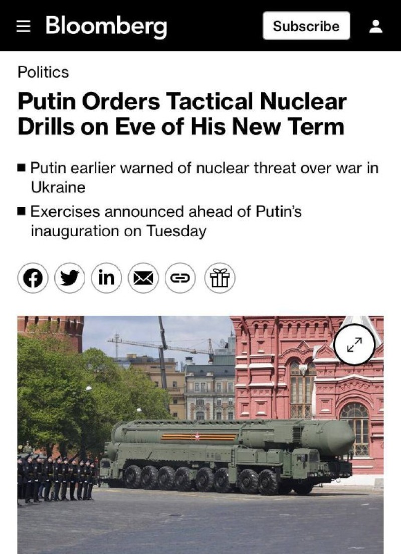 ✖️ На Западе запаниковали из-за планов России провести учения с ядерным оружием
