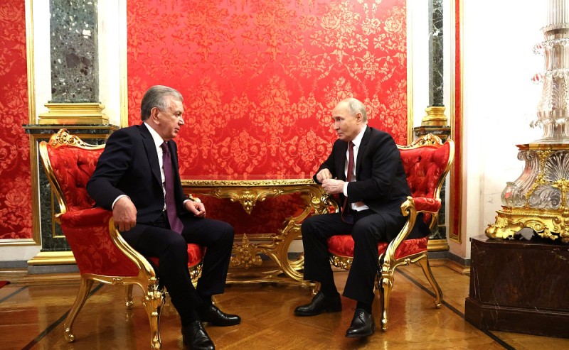 Президент В.Путин провёл в Кремле встречу с Президентом Узбекистана Ш.Мирзиёевым